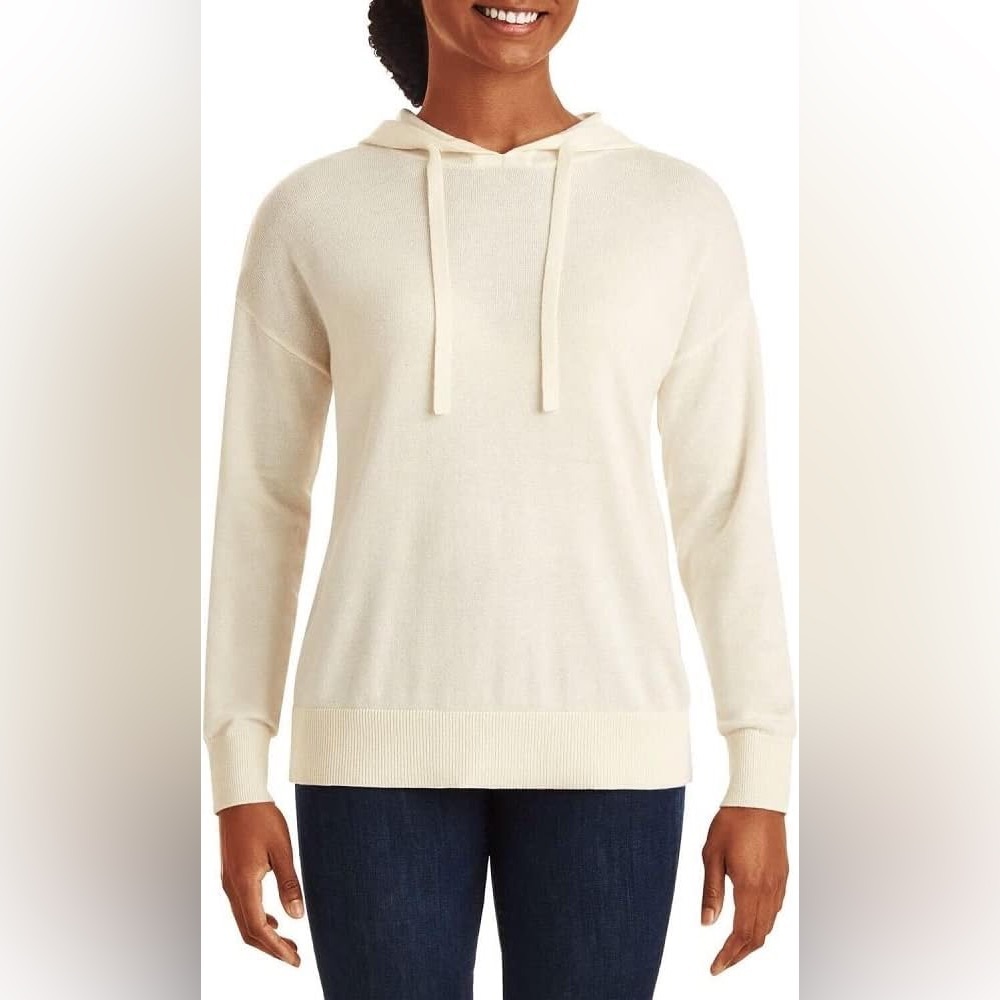 Member's Mark Ladies‎ Cashmere Blend Hoodie Ivory Size S